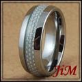 Herrering 8mm Tungsten med Carbon-indlæg