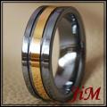 Herrering 18 karat guld & Tungsten