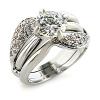 Moderne Bryllupsring i hvidguld med 2 karat diamant