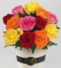 Cheerful mixed rose bday  bouquet