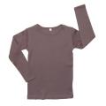 brun t-shirt med langt ærme - FAST