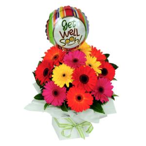 Get well soon wish with baloon