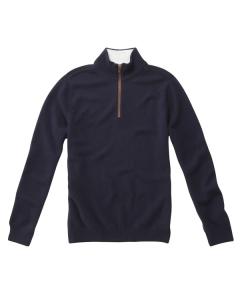 Mens Wool Cashmere Half-zip Sweater
