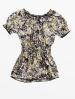 blomstret chiffon tunika