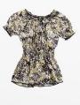 blomstret chiffon tunika