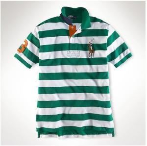 Short Sleeve All Over Striped Polo