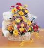 Get well soon wish with teddy bear