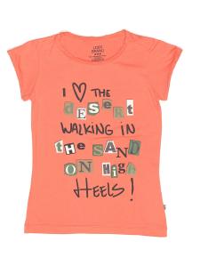 fersken t-shirt med print - LCKR