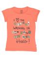 fersken t-shirt med print - LCKR