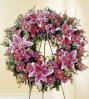 Standing Basket with pink Lily